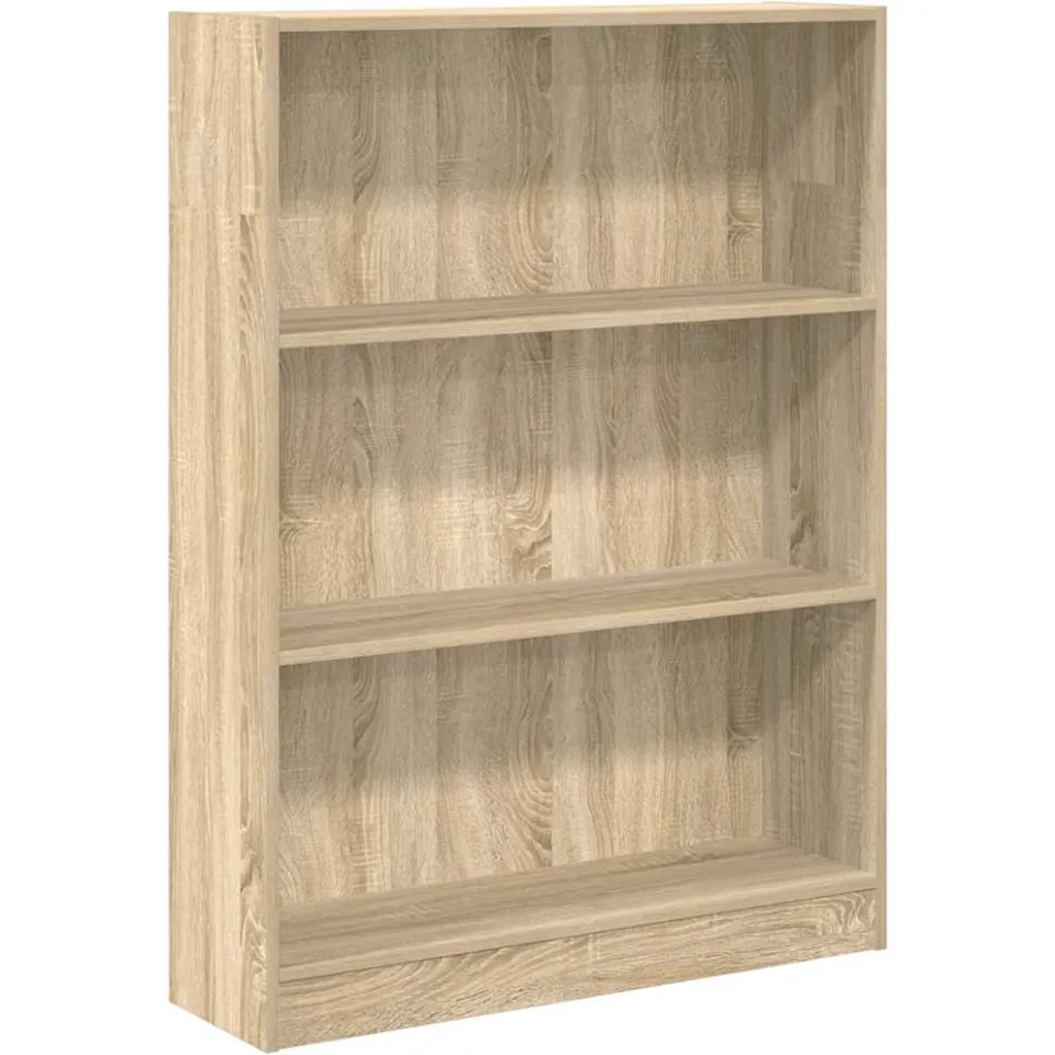vidaXL Boekenkast 80x24x109 cm bewerkt hout sonoma eikenkleurig Bruin