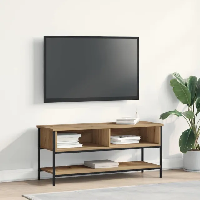 vidaXL Tv-meubelset 100 x 35 x 45 cm Artisan Eiken Bewerkt hout, foto 2