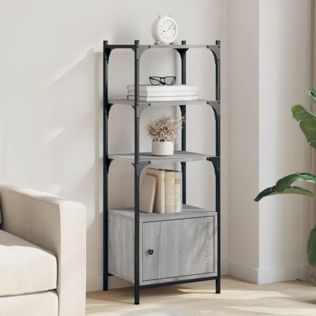 vidaXL Boekenkast 3-laags 41x30x109,5 cm bewerkt hout grijs sonoma, foto 2