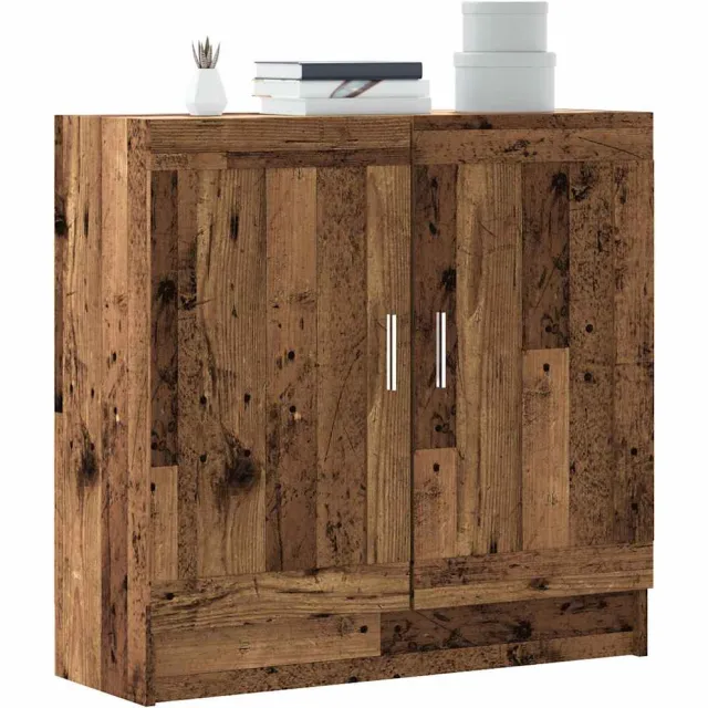 vidaXL Boekenkast 82,5x30,5x80 cm bewerkt hout oud houtkleurig bruin