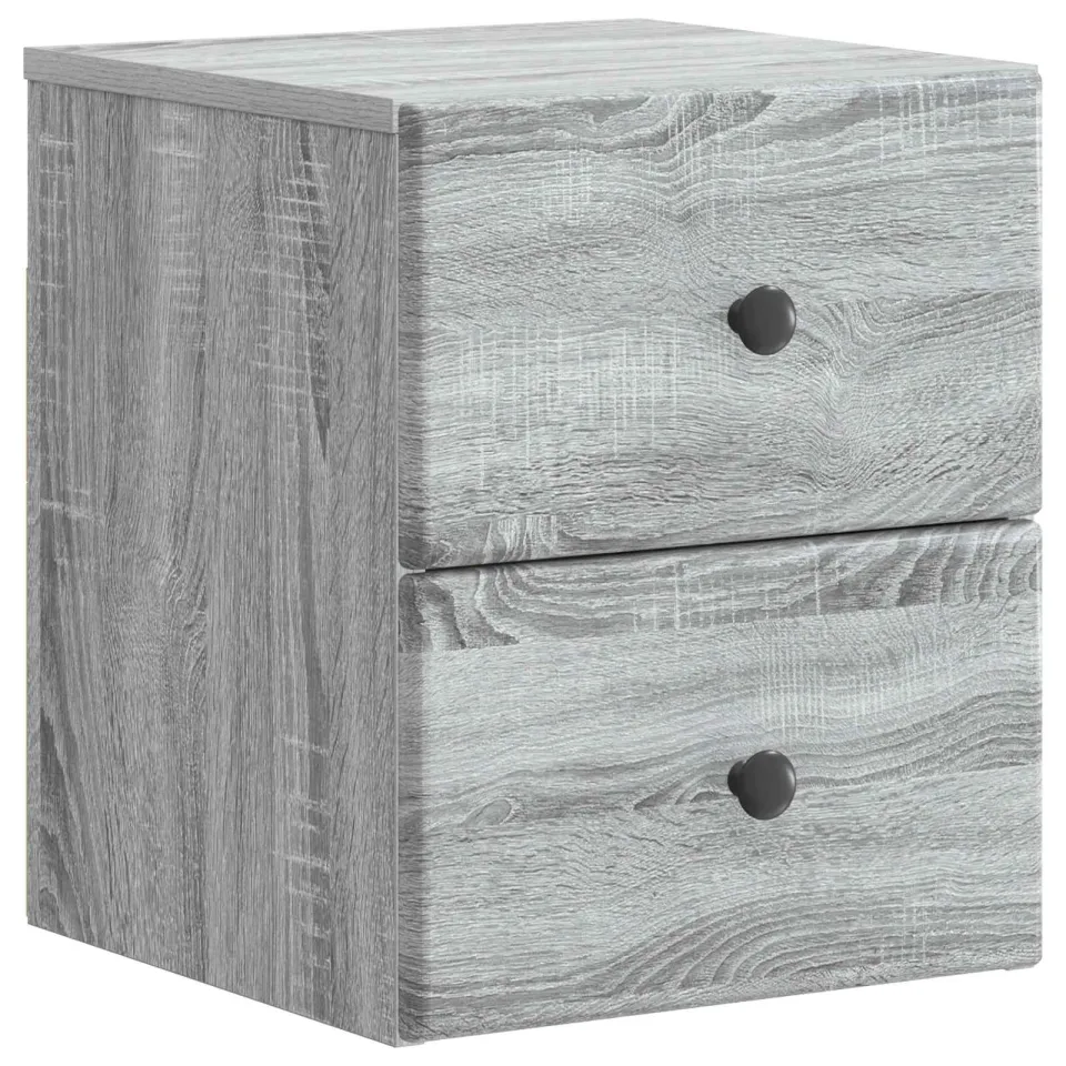 vidaXL Wandbeugel Bedkast Grijs sonoma 34,5 x 33 x 40 cm Bewerkt hout, foto 3