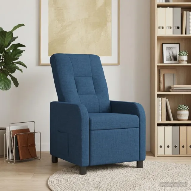 vidaXL Relaxfauteuil Blauw Stof