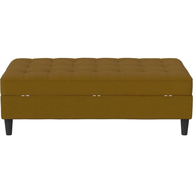 Notio Living Presley-Opbergpoef - Curry Linnen
