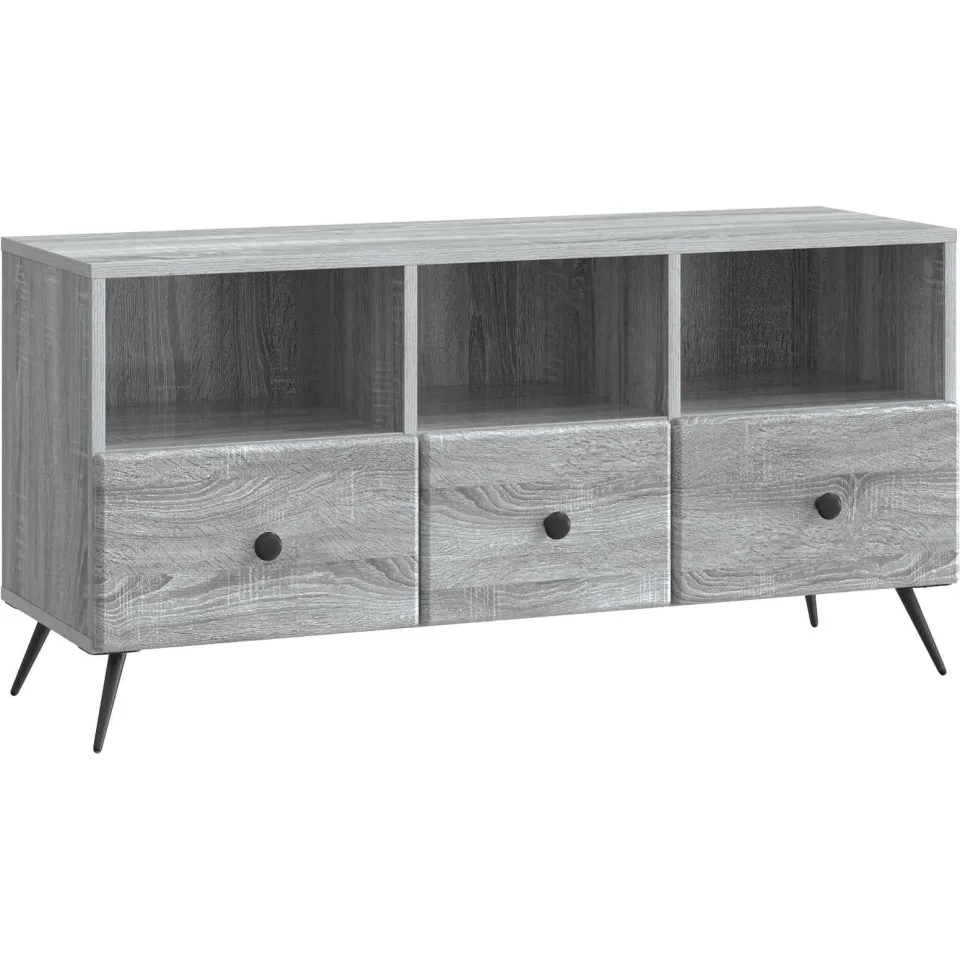vidaXL TV-kast met lade Grijs sonoma 102 x 34,5 x 50 cm Bewerkt hout, foto 3