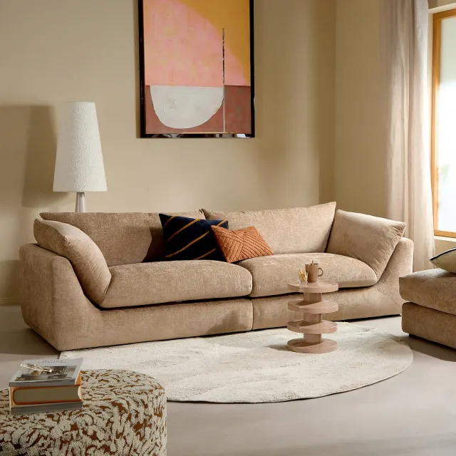 NOUS Living Lyon 3-zitsbank beige, foto 2