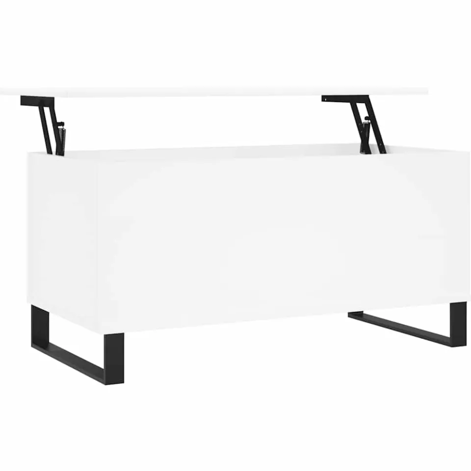 vidaXL Salontafel 90x44,5x45 cm bewerkt hout wit, foto 3