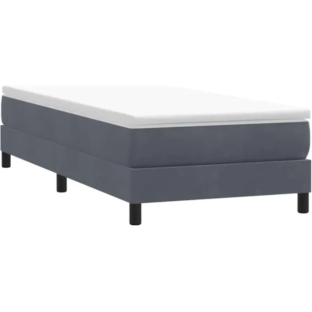 vidaXL Boxspring zonder matras fluweel donkergrijs 100x210 cm