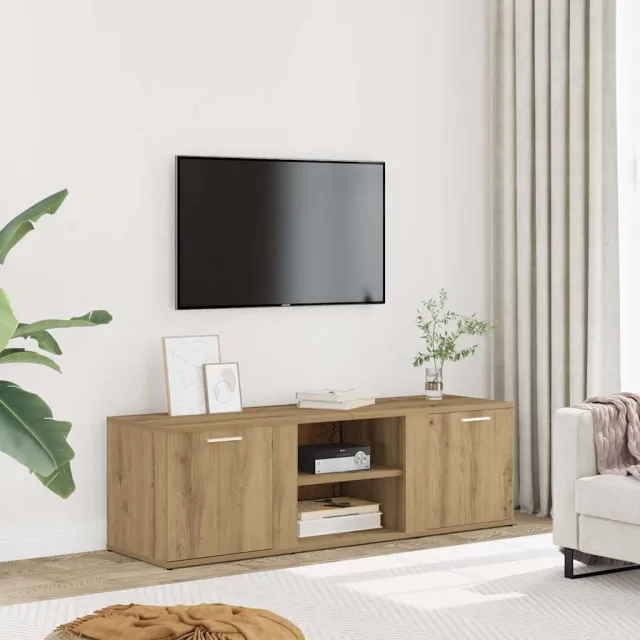 vidaXL Tv-meubel 120x34x37 cm bewerkt hout artisanaal eikenkleur, foto 2