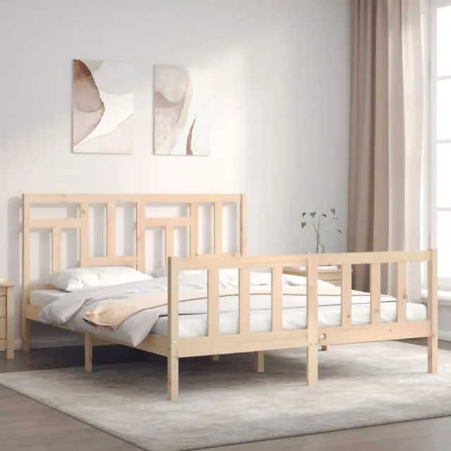 vidaXL Bedframe zonder matras massief grenenhout 160x200 cm bruin