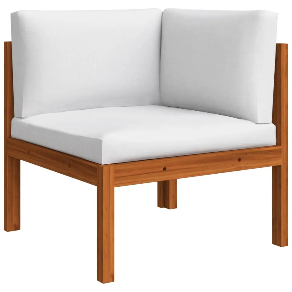 vidaXL 5-delige tuinloungeset met kussens crème 63x63 cm, foto 4