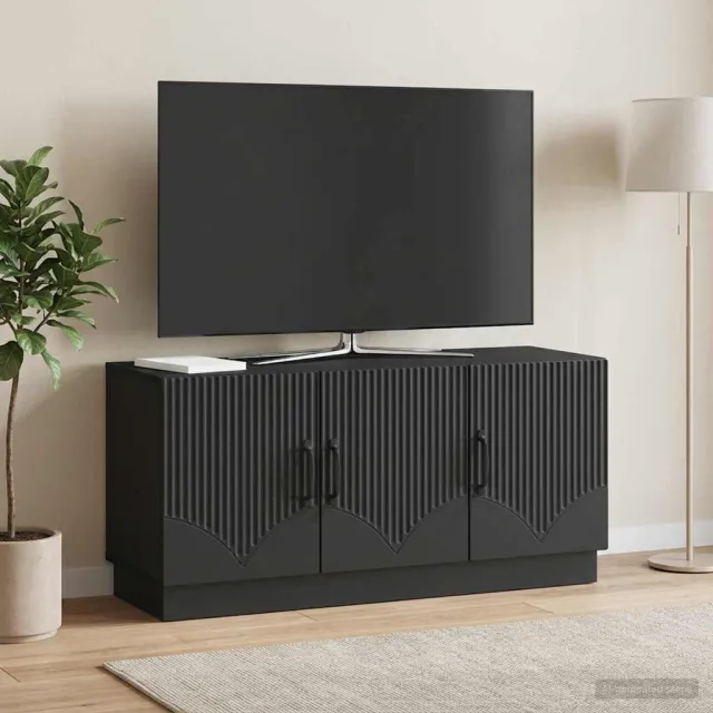 vidaXL TV-kast Zwart 99 x 34,5 x 47 cm Bewerkt hout, foto 2