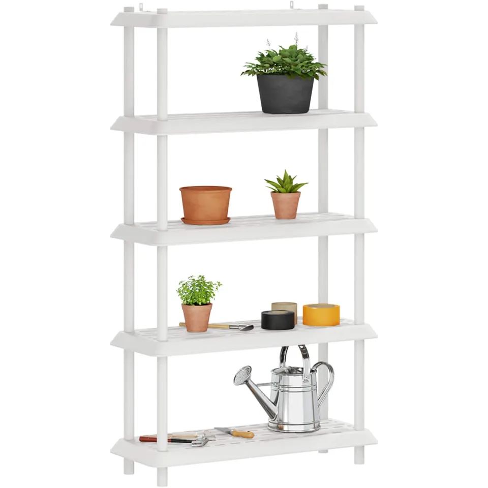 vidaXL Plankenunit 5-laags 100 x 40 x 177 cm PP Wit