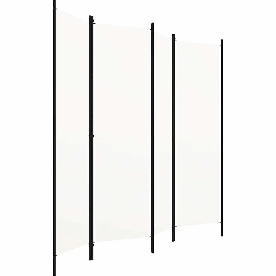 vidaXL Kamerscherm met 4 panelen 200x180 cm wit, foto 2