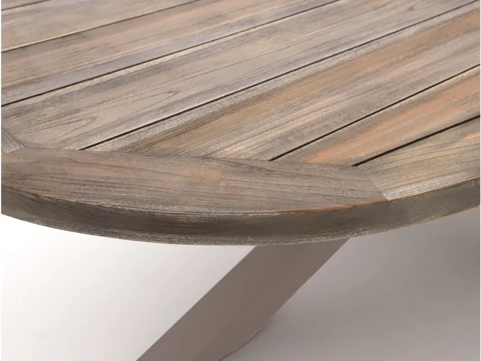 ROUGH Furniture ROUGH-Y Ellips low dining tuintafel 240x120cm taupe, foto 3