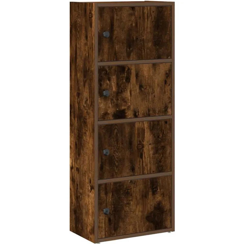 vidaXL Boekenkast 40x24x102 cm bewerkt hout gerookt eikenkleurig, foto 3