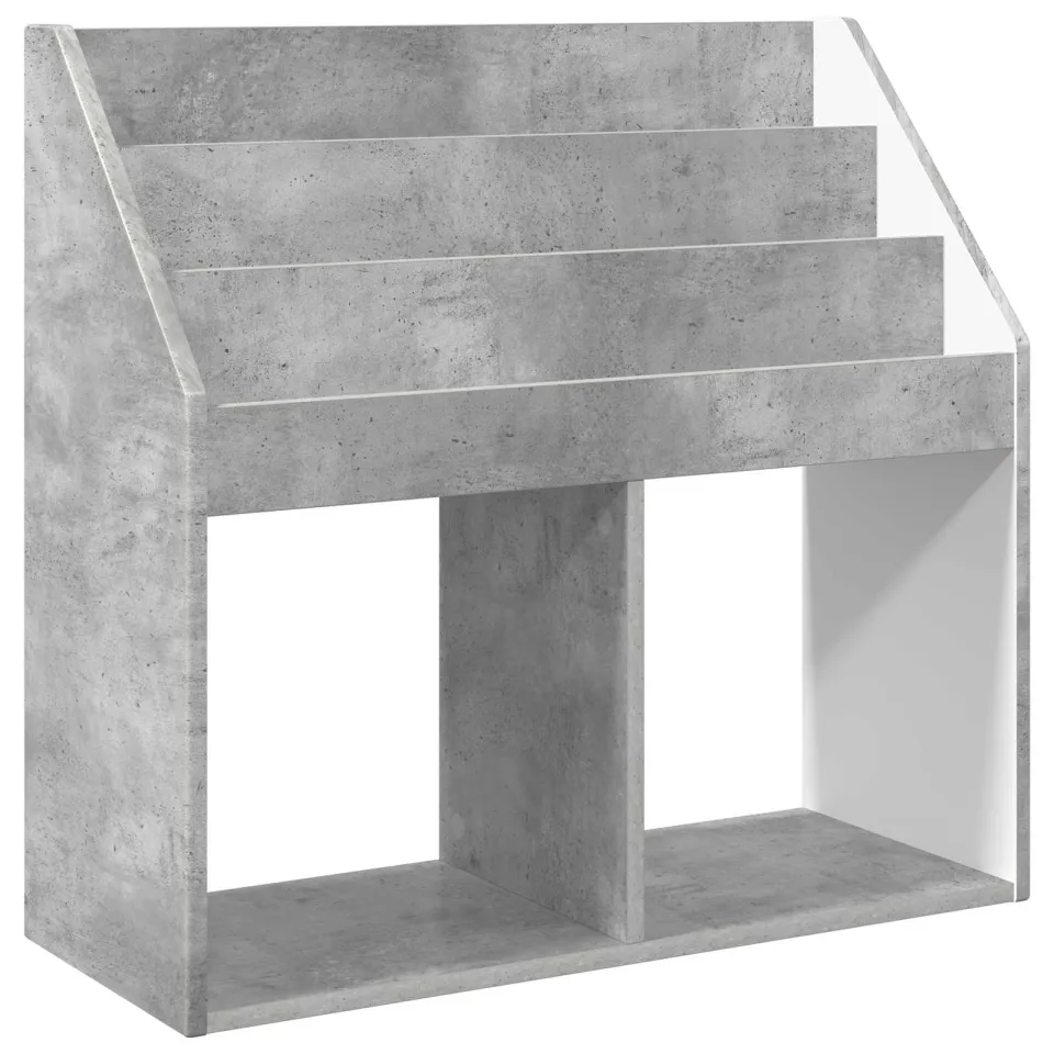 vidaXL Kinderen Boekenkast met opslag Beton Grijs 72,5 x 29,5 x 69 cm, foto 3