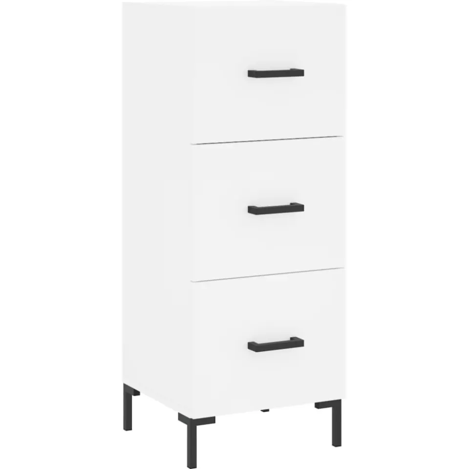 vidaXL Dressoir 34,5x34x90 cm bewerkt hout wit, foto 3