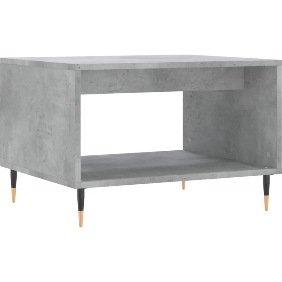 vidaXL Salontafel 60x50x40 cm bewerkt hout betongrijs grijs, foto 3