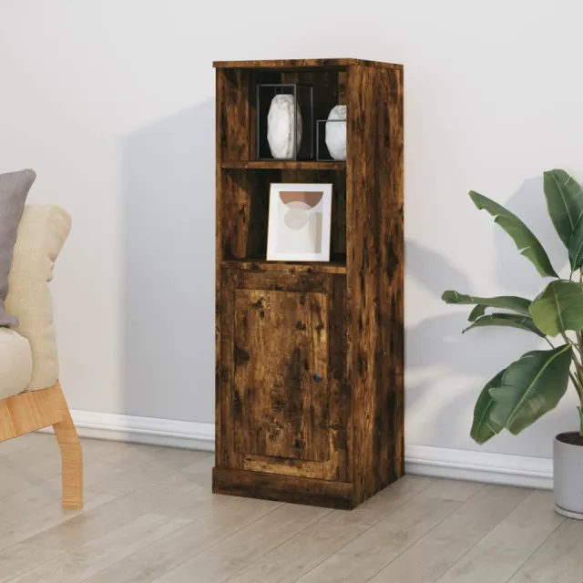 vidaXL Hoge kast 36x35,5x103,5 cm bewerkt hout gerookt eikenkleurig Bruin
