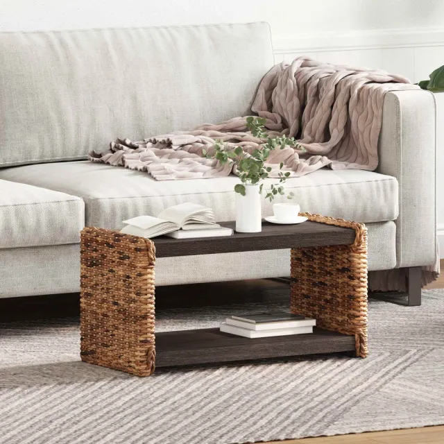 vidaXL Salontafel Naturel 70 x 35 x 35 cm Massief Mahoniehout, foto 2