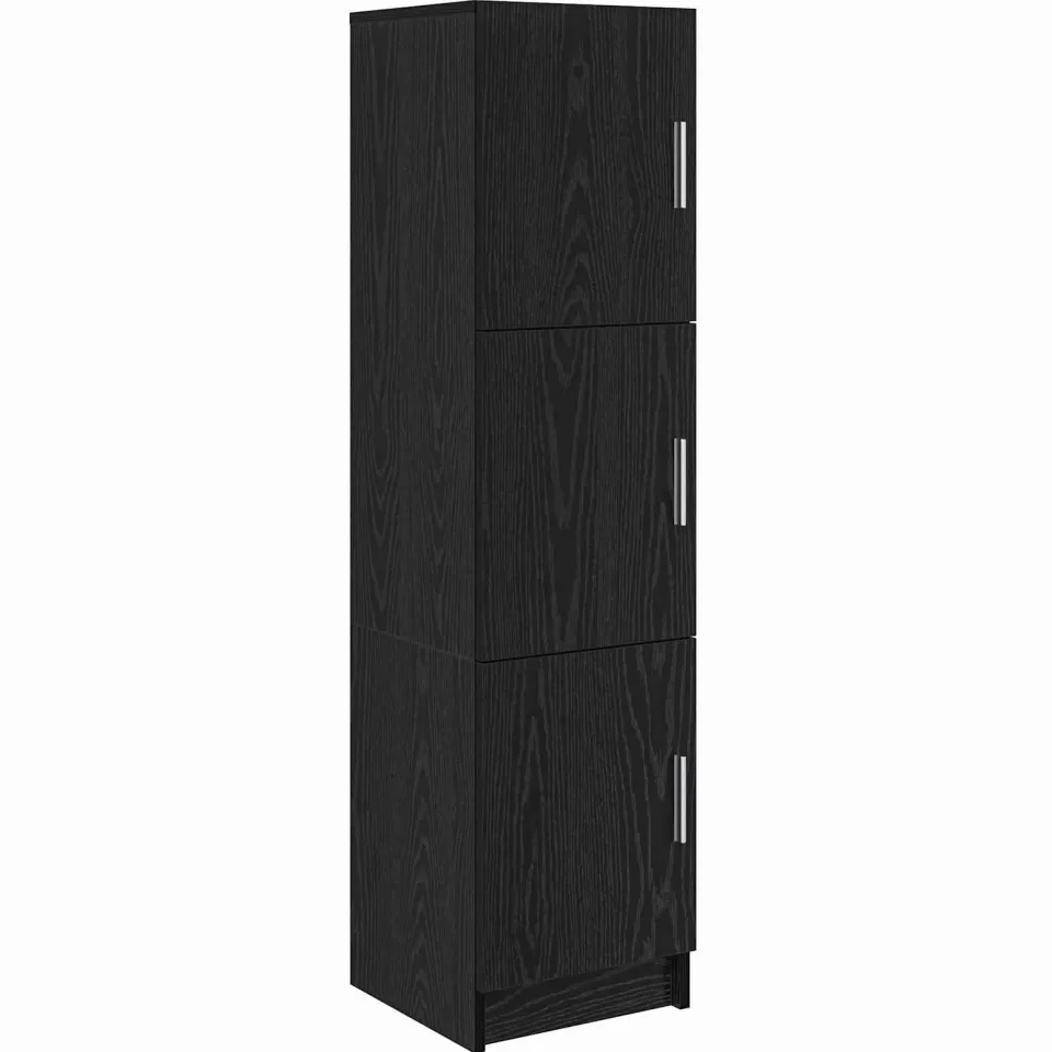 vidaXL Hoge kast Zwart Eiken 31.5 x 32 x 122.5 cm, foto 3