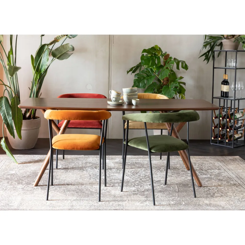 Dutchbone eetkamertafel Malaya (180x90 cm) bruin, foto 5
