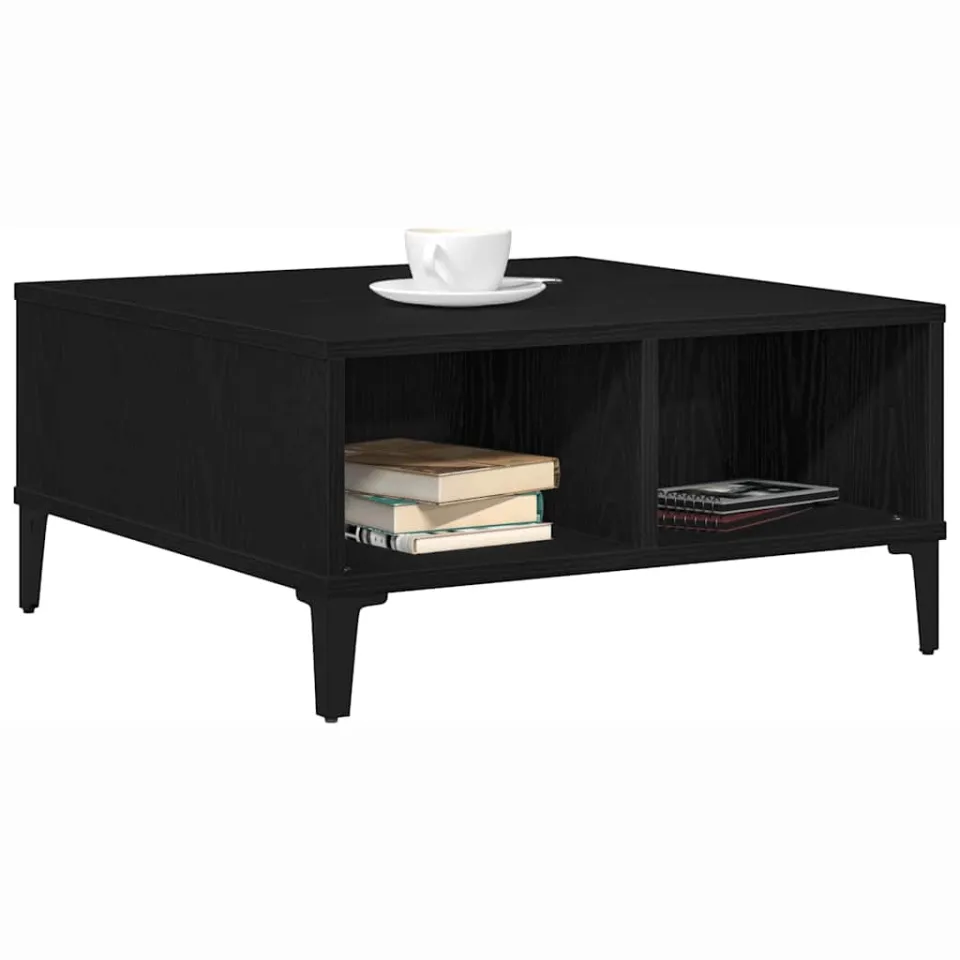 vidaXL Salontafel Zwart Eiken 60 x 60 x 30 cm
