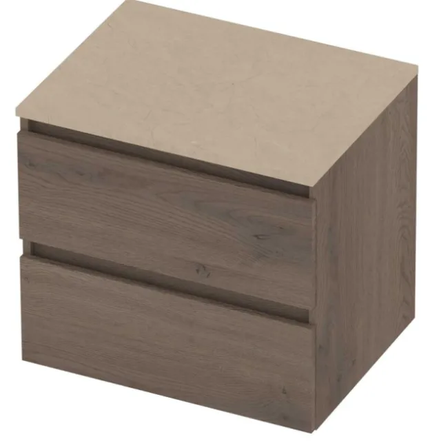 Basic-Line Deck 46 Badmeubelset Greeploos 60x46x58 cm Dusk Oak Sand Stone Beige
