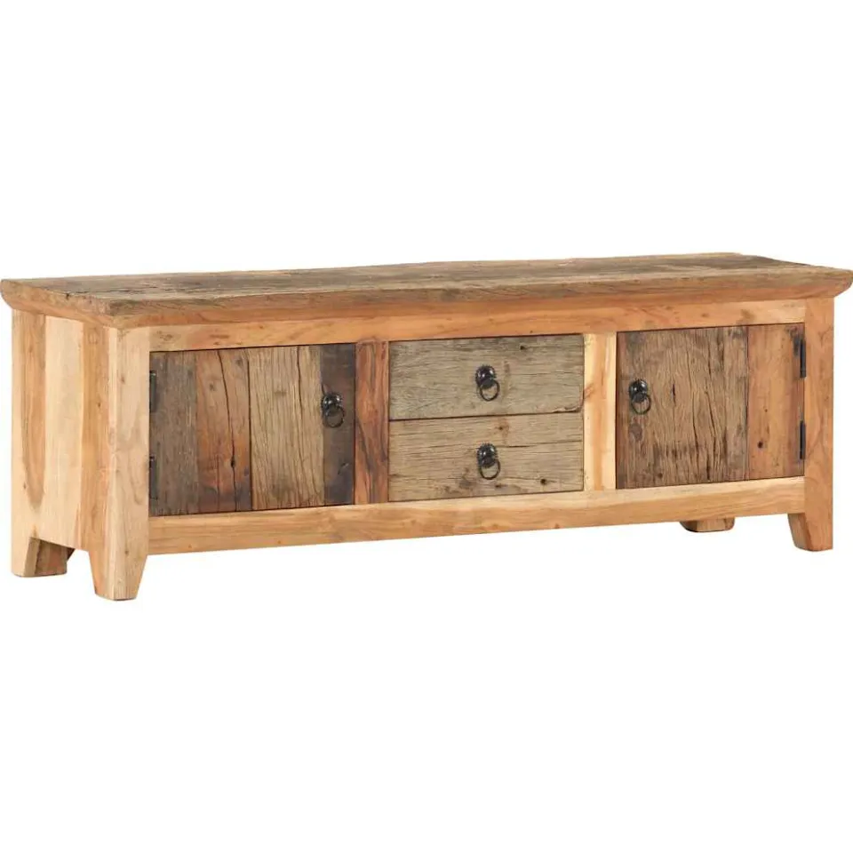 vidaXL Tv-meubel 120x30x40 cm massief acaciahout en gerecycled hout bruin, foto 4