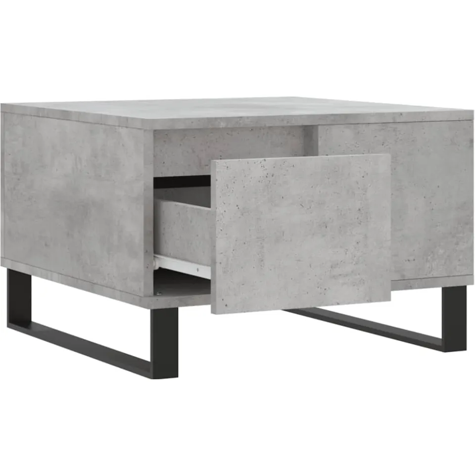 vidaXL Salontafel 55x55x36,5 cm bewerkt hout betongrijs grijs, foto 4