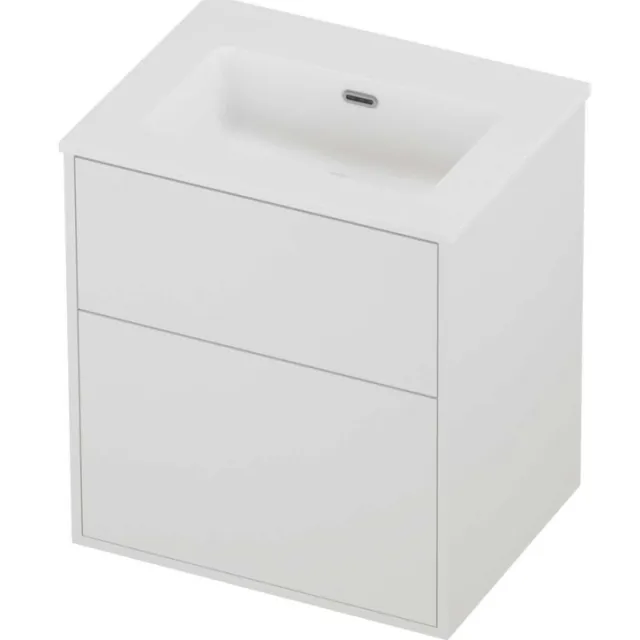 Proline Tribute Badmeubelset Porselein Elegant 2 Laden 60x46x67 cm Mat Wit Mat White