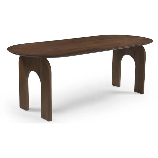 DÉJA Living Eettafel Vantaa - Ovaal Donkerbruin Hout - 260x90x76cm