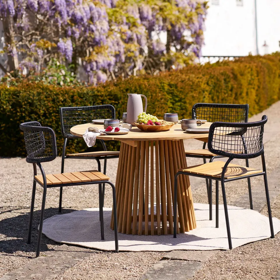 Artichok Lidewij ronde teakhouten tuintafel naturel - Ø 120 cm, foto 2
