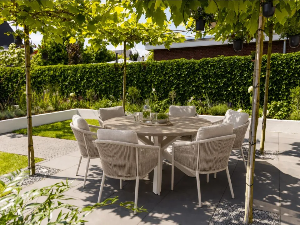 Bellagio tuinmeubelen Bellagio Mineo/ROUGH-Y ø 150cm dining tuinset 6-delig bruin, foto 5