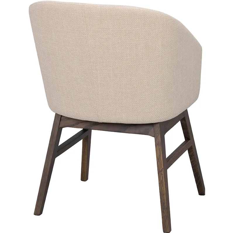 Rowico Home Windham eetkamerstoel beige - donker eiken onderstel, foto 3