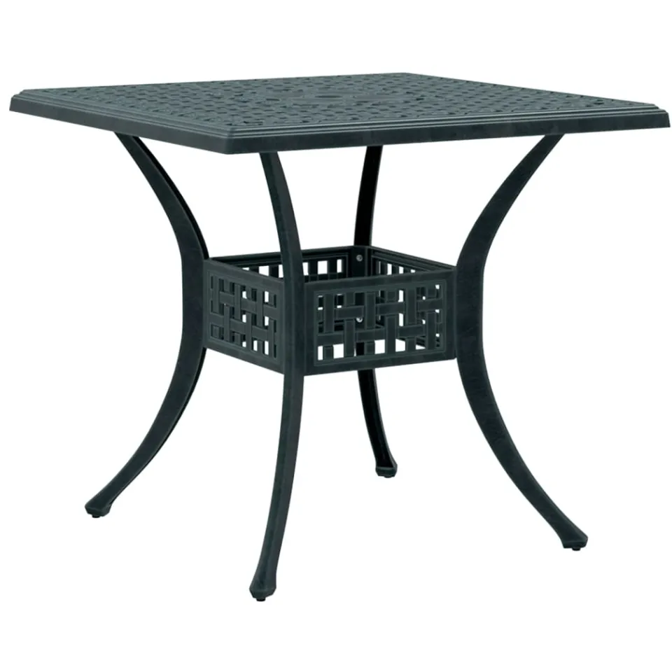 vidaXL Tuintafel 80x80x75 cm gietaluminium groen