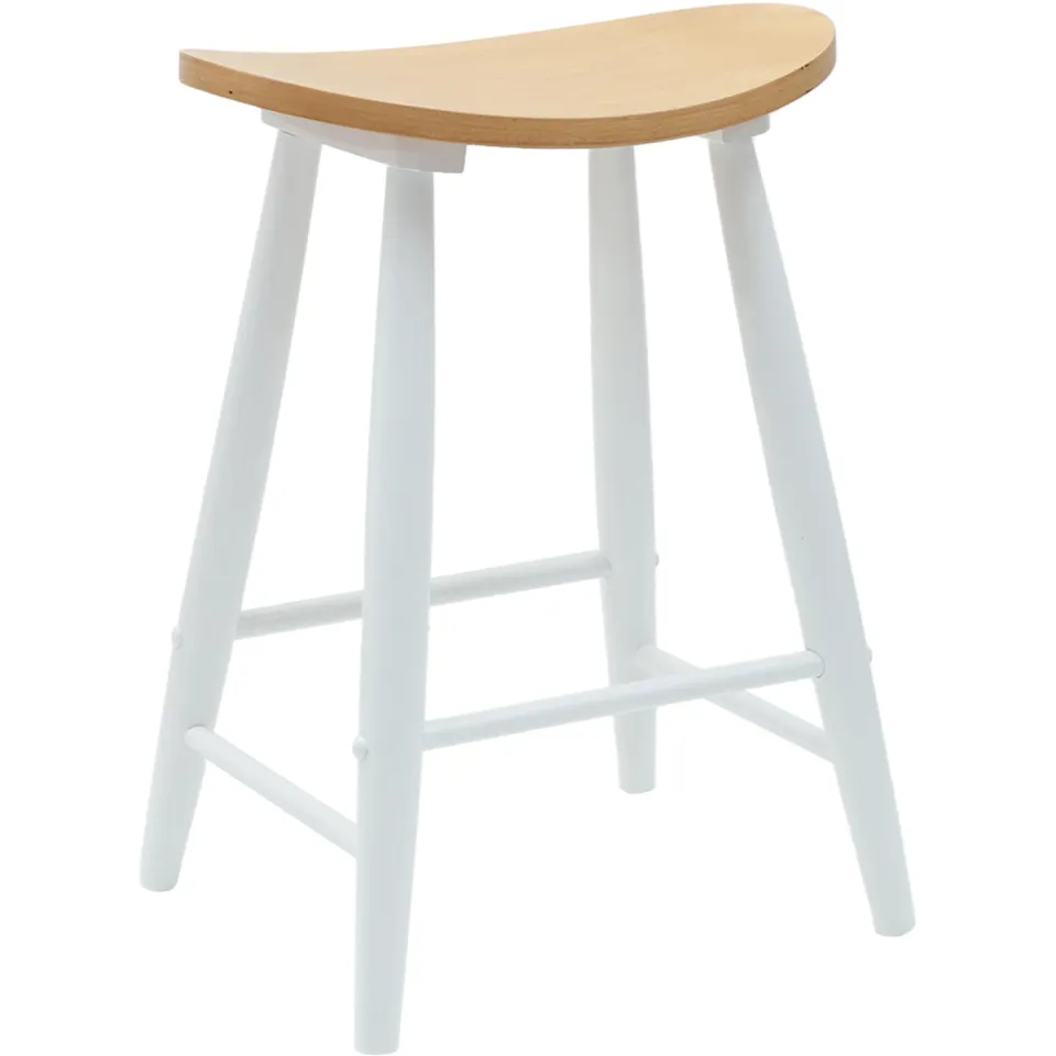 vidaXL Eettafelstoelen 2 st Massief Rubberhout Wit 46 x 37 x 63 cm, foto 4