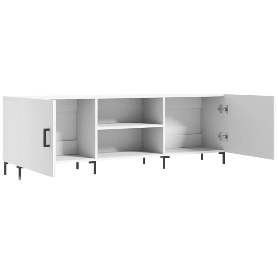 vidaXL Tv-meubel 150x30x50 cm bewerkt hout wit, foto 4