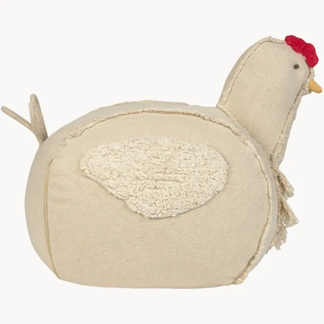 Lorena Canals Handgemaakte kinderpoef Farm Beige
