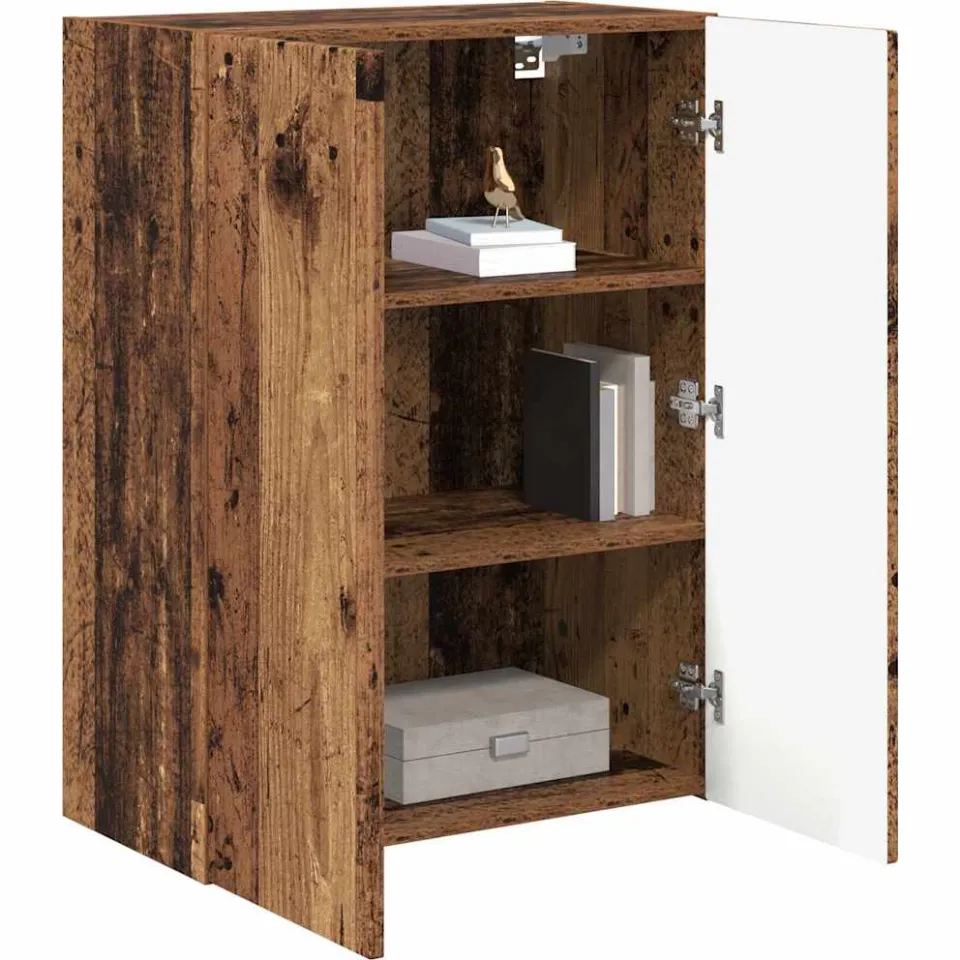vidaXL TV-wandkast 59,5 x 31 x 80 cm Oud Hout Bewerkt hout Bruin