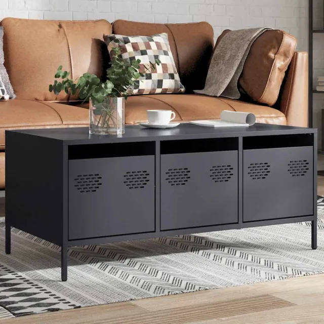 vidaXL Salontafel 101,5x50x43,5 cm koudgewalst staal antracietkleurig, foto 2