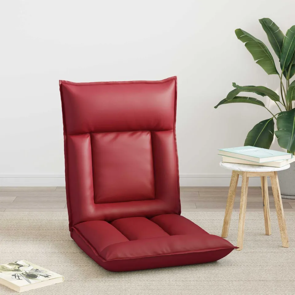 vidaXL Verstelbare vlo stoelen Wijnrood Kunstleer, foto 3