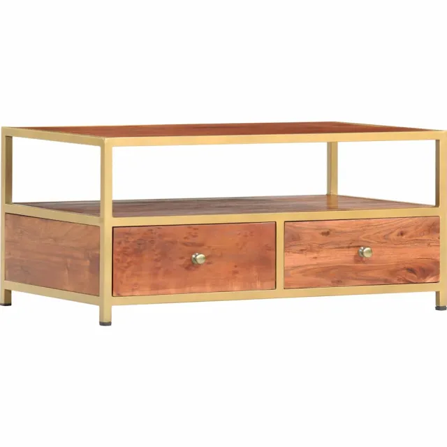 vidaXL Salontafel 90x50x40 cm massief acaciahout Bruin