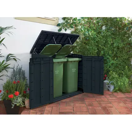 Keter Kussenbox Store-it-out Max - Houtlook - Grijs - 1200l - 145,5x82x125cm, foto 4