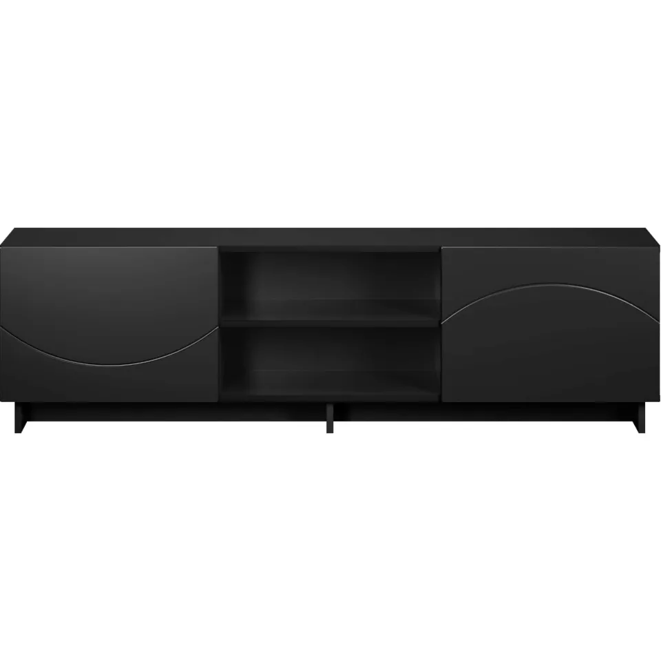 vidaXL TV-standaard 140 x 34,5 x 40 cm Zwart Bewerkt hout, foto 4