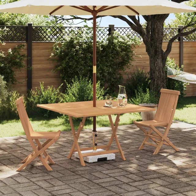vidaXL Tuin Bistro Set 3 st Naturel Massief Teakhout Bruin