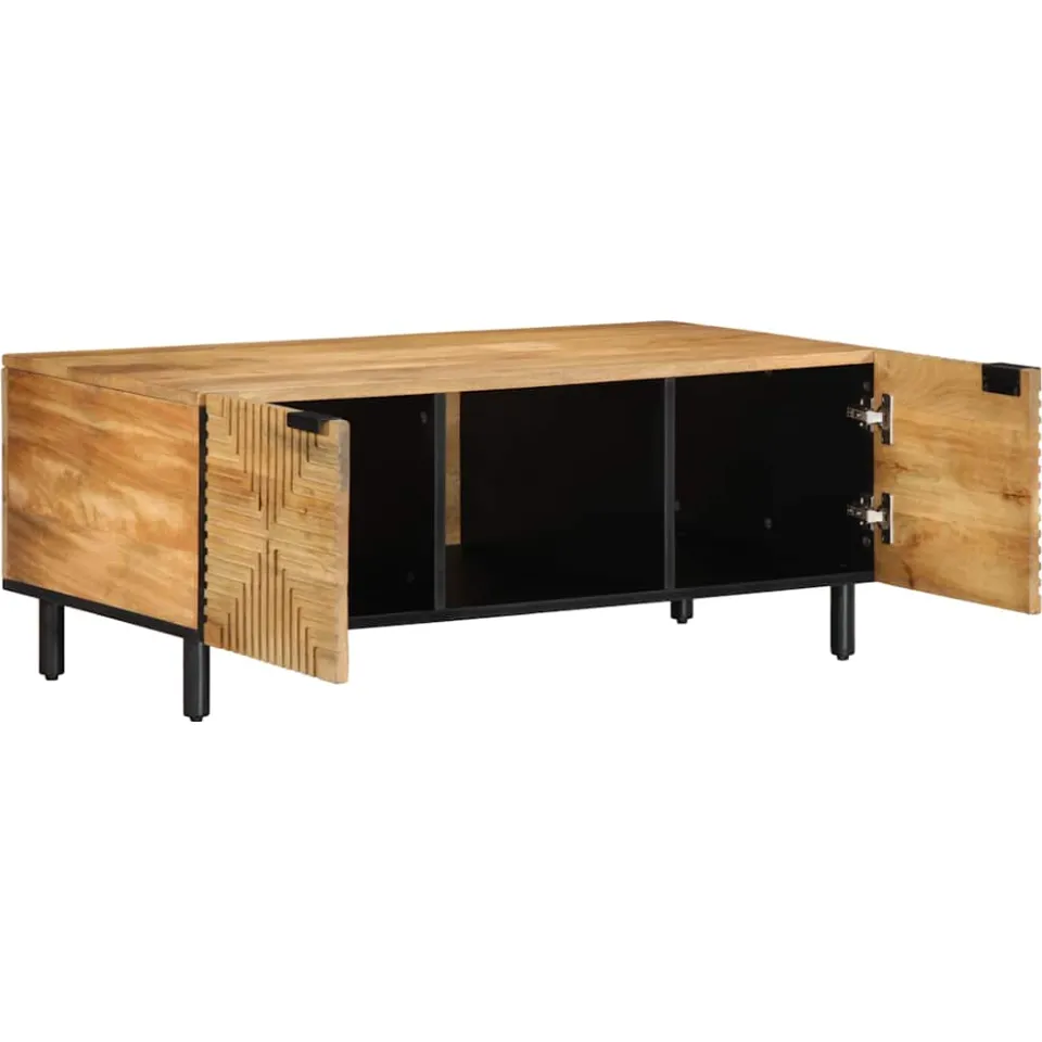 vidaXL Salontafel 100x54x40 cm massief mango bruin, foto 2