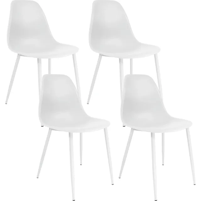 Kick Collection Set van 4 Kick eetkamerstoel Yara - wit