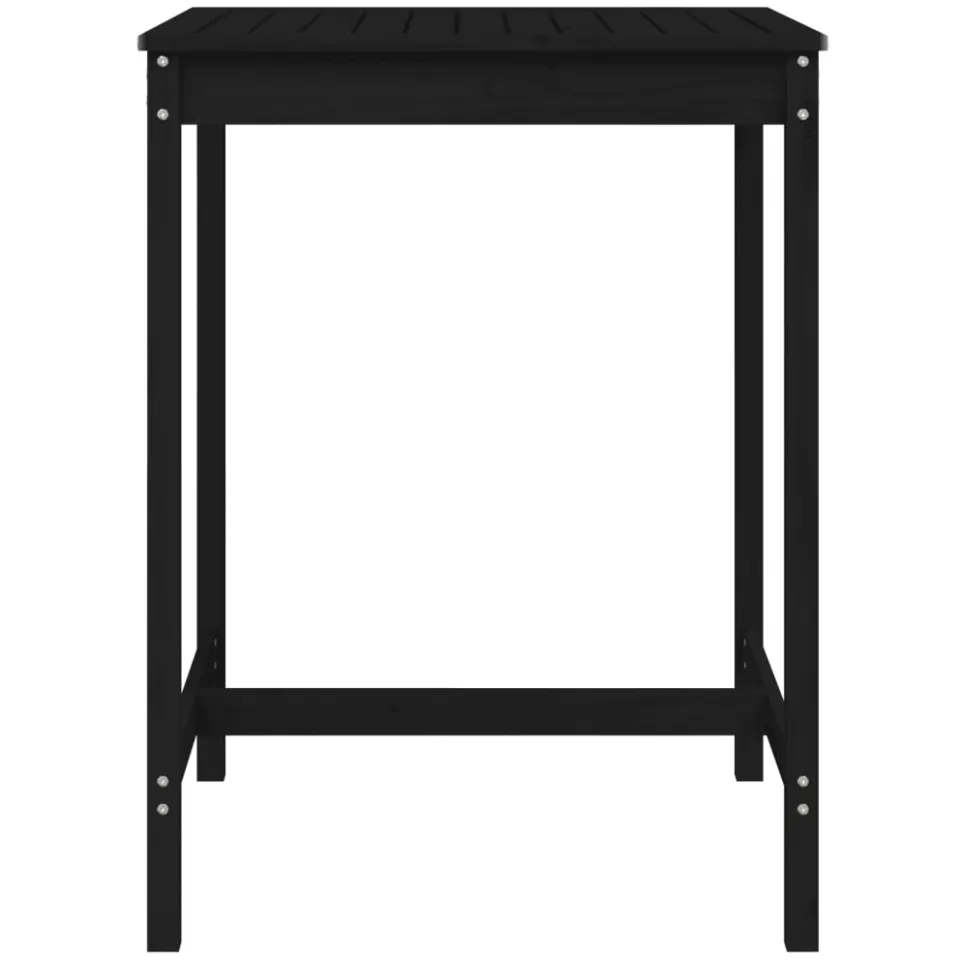 vidaXL Tuintafel 82,5x82,5x110 cm massief grenenhout zwart, foto 4