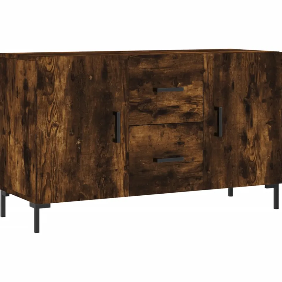 vidaXL Dressoir 100x36x60 cm bewerkt hout gerookt eikenkleurig, foto 3